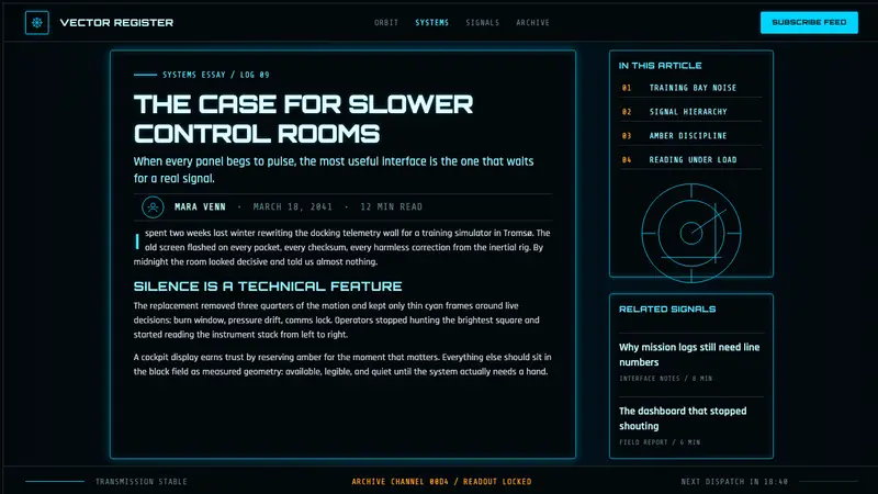 FUI Sci-Fi HUD — Web · article