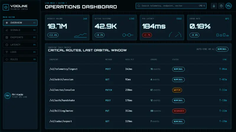 FUI Sci-Fi HUD — Web · dashboard
