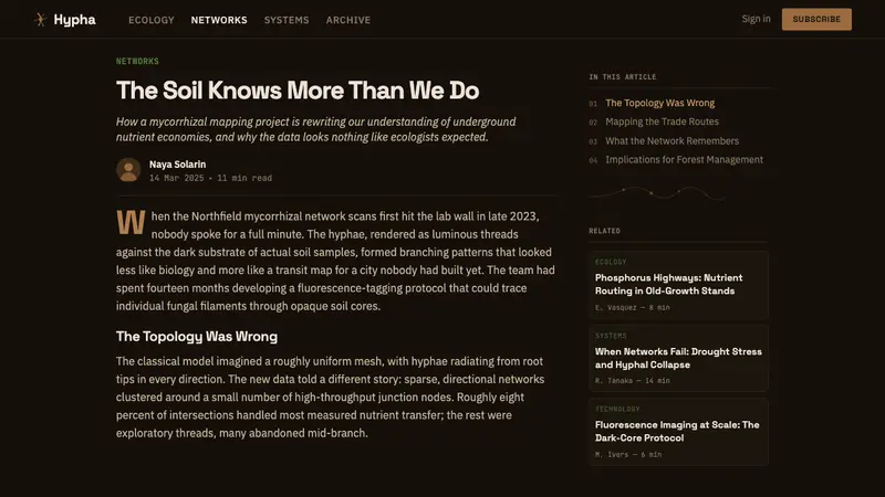 Mycelium Network — Web · article