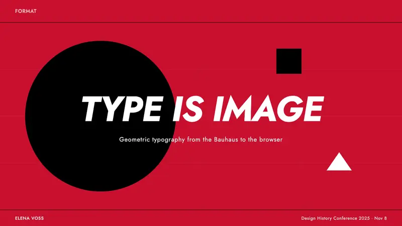 Futura Geometric Poster — Slides · cover