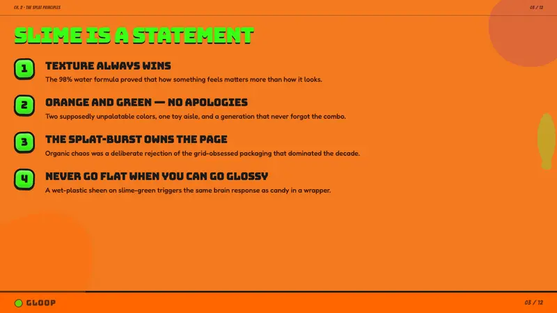 Mattel Gak Slime (Nickelodeon 1992) — Slides · content
