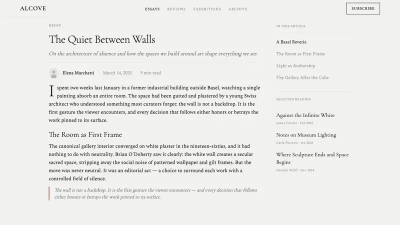 White Cube Gallery — Web · article