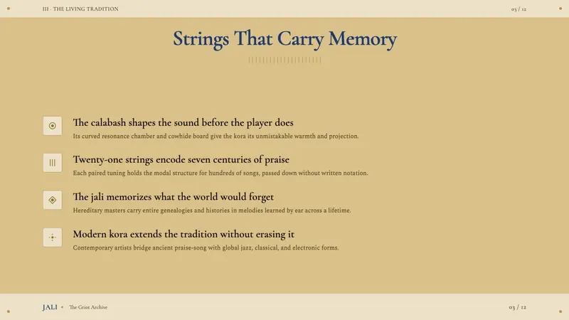 Gambian Griot Kora (21-string) — Slides · content