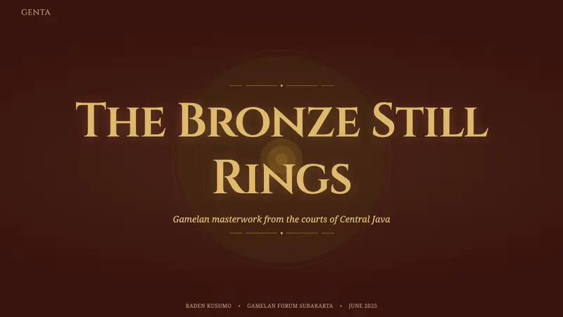 Gamelan Bronze — Slides · cover