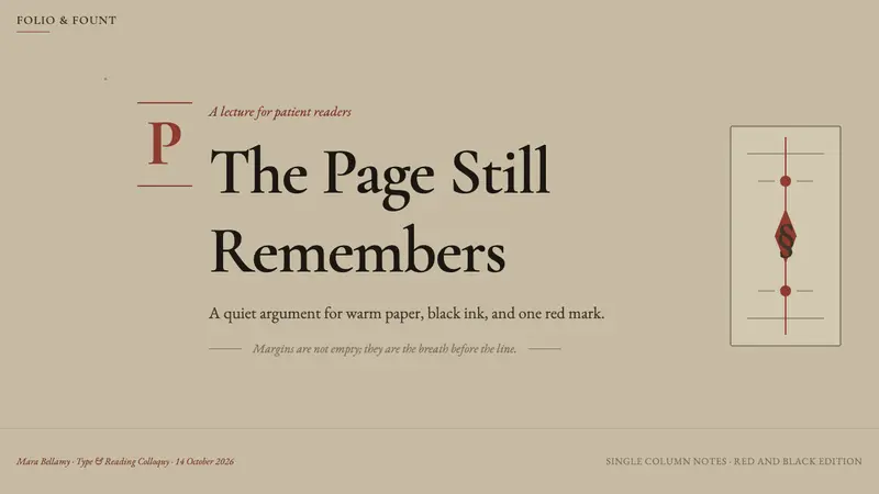 Garamond Old-Style French Serif — Slides · cover
