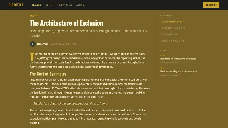 Gattaca Retro-Future — Web · article
