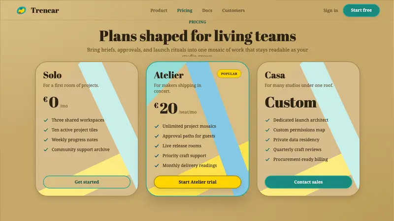 Gaudí Modernisme — Web · pricing