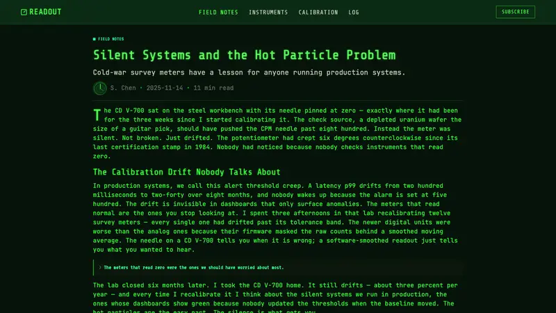 Geiger Counter Green Readout — Web · article