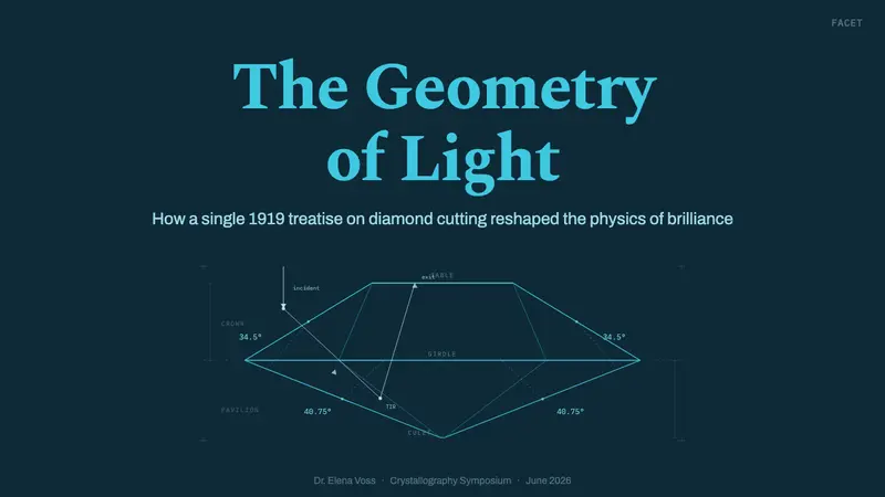 Brilliant Cut Facet Diagram — Slides · cover