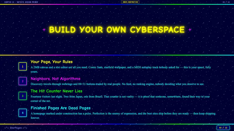 GeoCities Personal Web — Slides · content