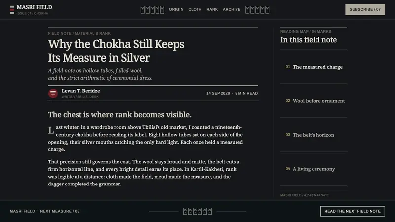 Georgian Chokha — Web · article