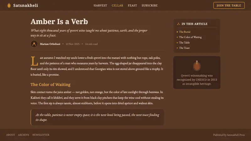 Georgian Qvevri Supra Feast — Web · article