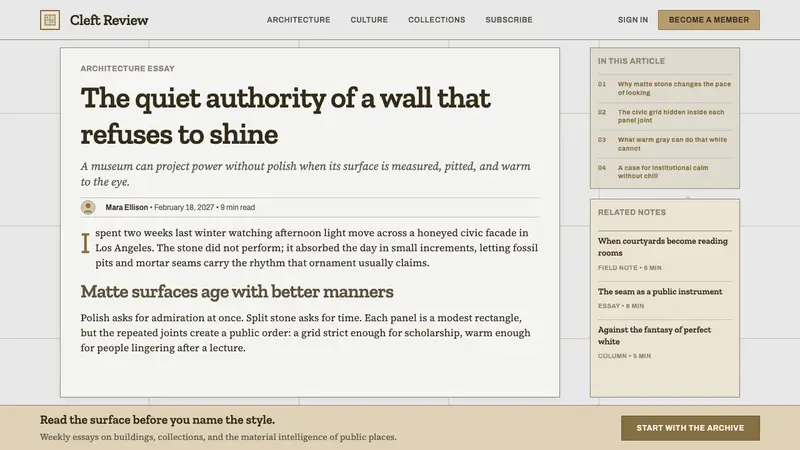 Getty Center Travertine White — Web · article