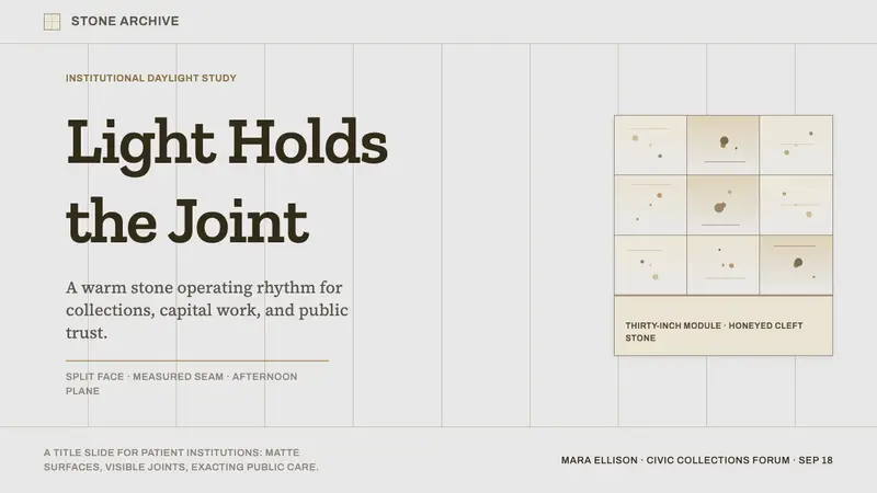 Getty Center Travertine White — Slides · cover