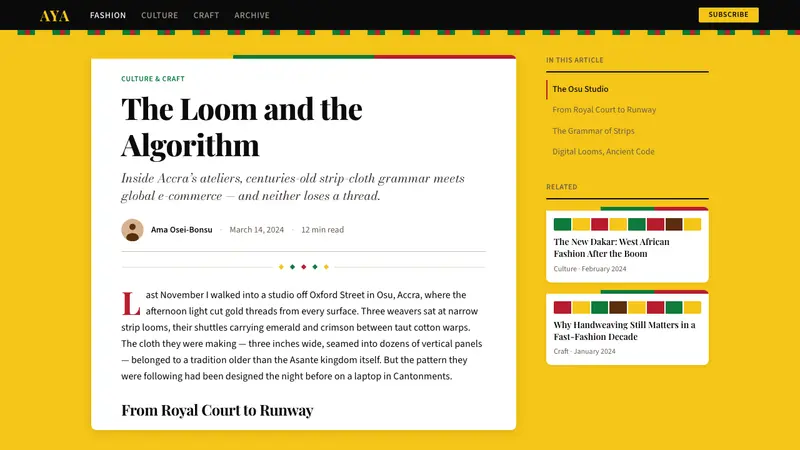 Ghana Kente Fashion 2020 — Web · article