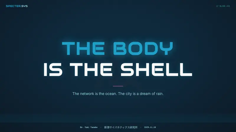 Ghost in the Shell 1995 Cyber — Slides · cover