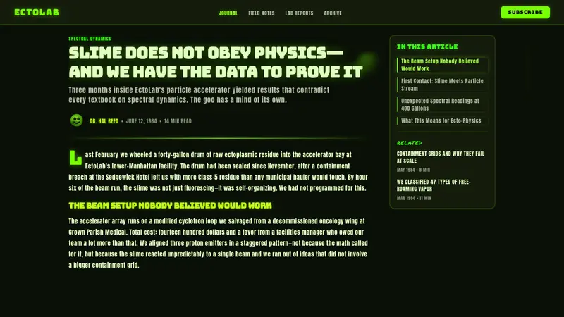 Slimer Ghostbusters Green — Web · article