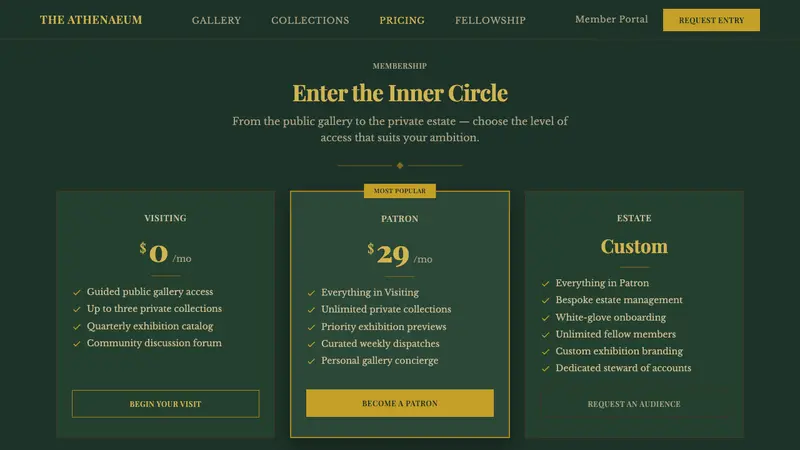 Gilded Age Newport — Web · pricing