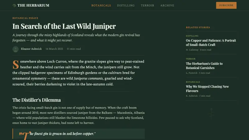 Gin Botanical — Web · article