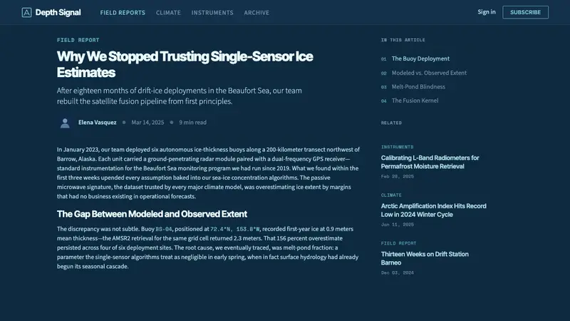 Glacier Arctic Survey — Web · article