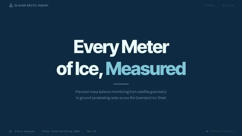 Glacier Arctic Survey — Slides · cover