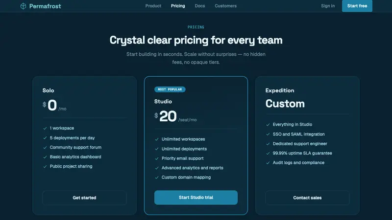 Glacier Ice Cave — Web · pricing