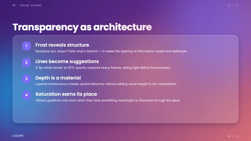 Glassmorphism — Slides · content