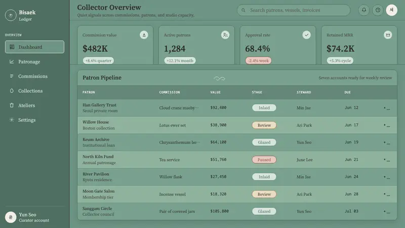 Goryeo Celadon 高麗青瓷 — Web · dashboard