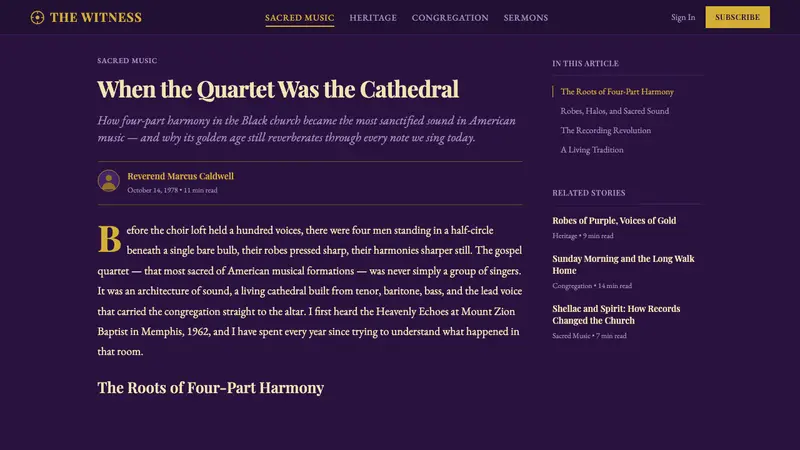 Gospel Quartet — Web · article