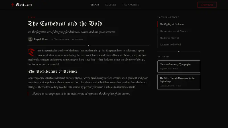 Traditional Goth — Web · article