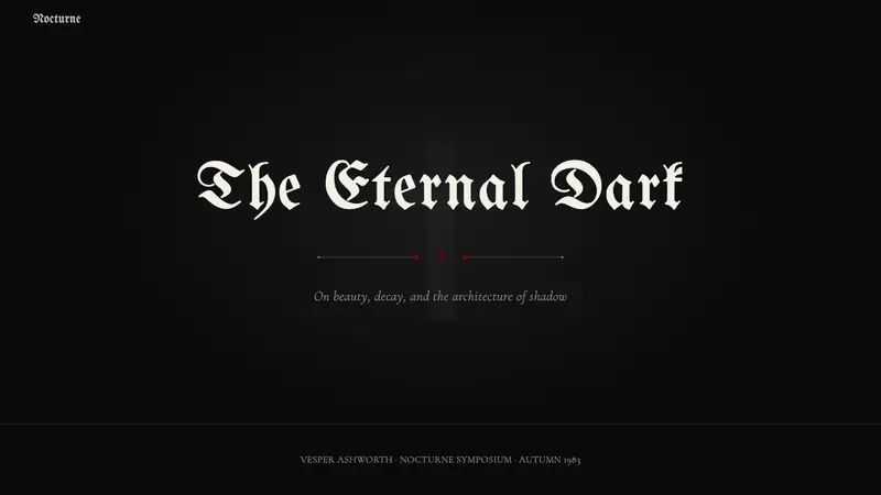 Traditional Goth — Slides · cover
