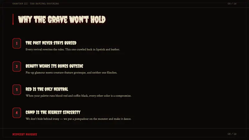 Gothabilly Horror Revival — Slides · content