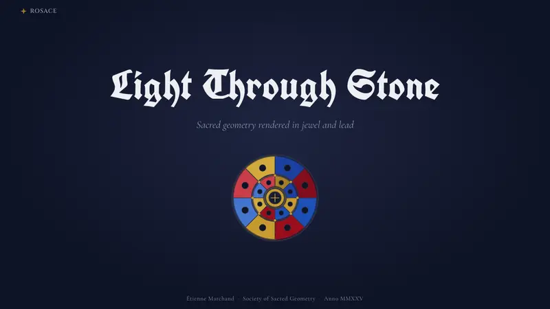 Gothic Rose Window — Slides · cover