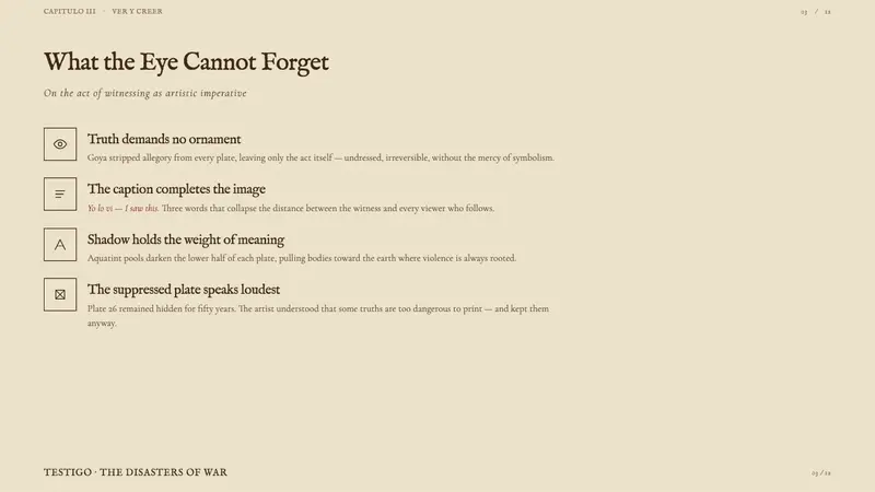 Goya — Disasters of War — Slides · content