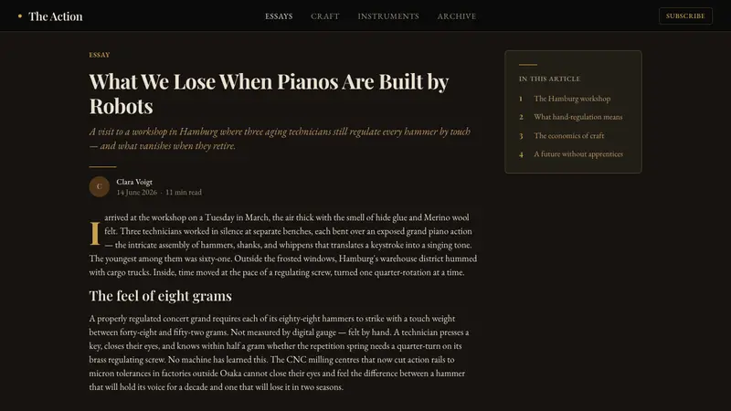 Grand Piano Action — Web · article