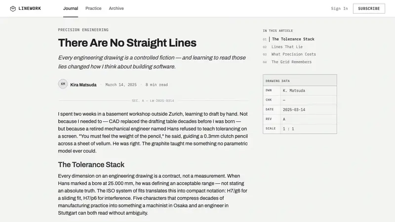 Graphite Technical Drawing — Web · article