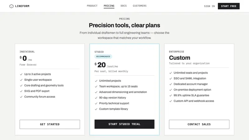 Graphite Technical Drawing — Web · pricing