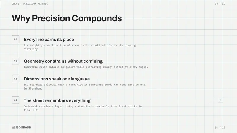 Graphite Technical Drawing — Slides · content