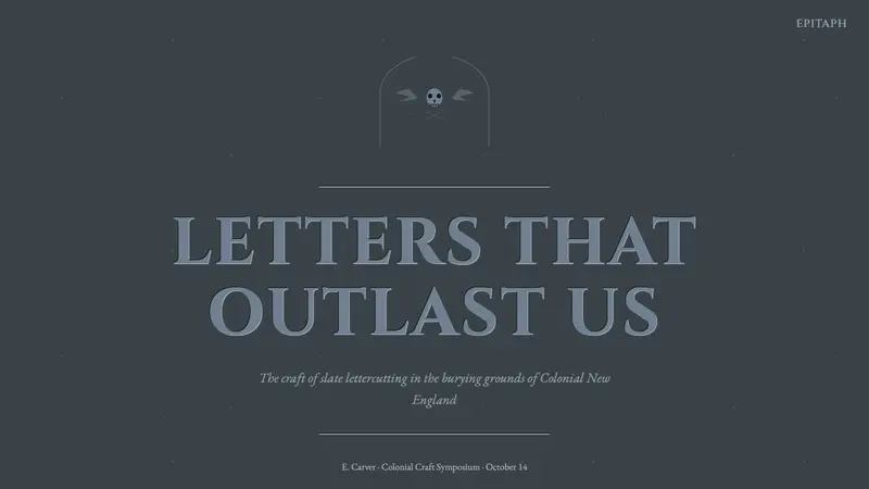 Slate Headstone Lettercutting — Slides · cover