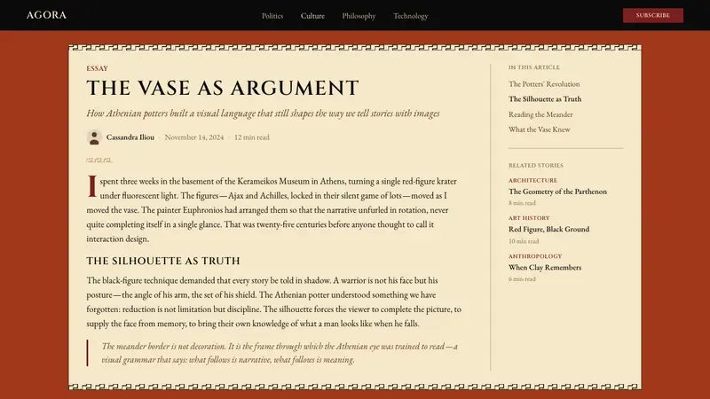 Greek Antiquity (Attic Vase) — Web · article
