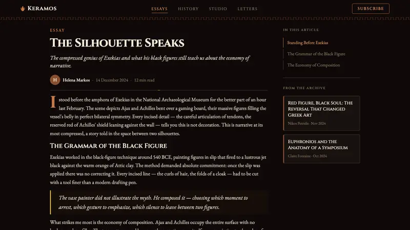 Greek Vase Attic (500 BC) — Web · article