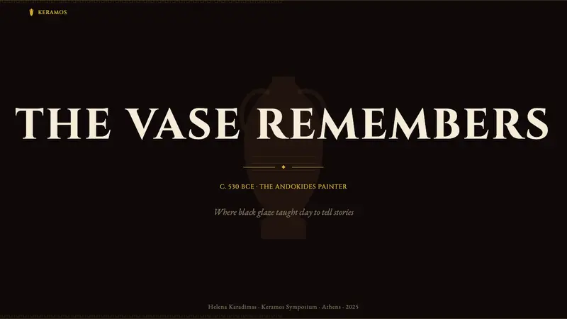 Greek Vase Attic (500 BC) — Slides · cover