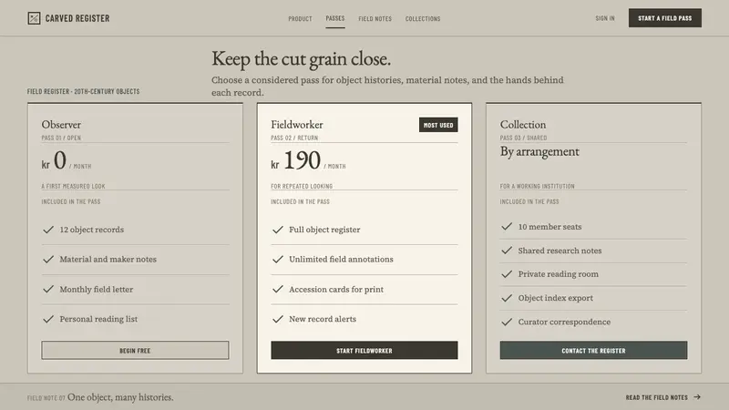 Greenlandic Tupilak — Web · pricing