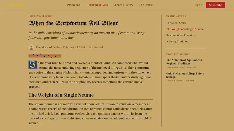 Gregorian Chant Neumes — Web · article