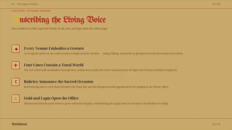 Gregorian Chant Neumes — Slides · content