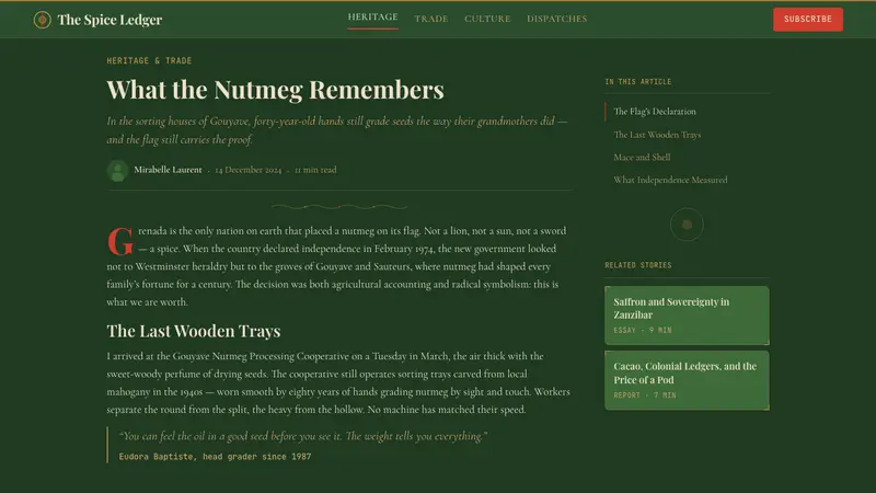 Grenadian Spice & Nutmeg Flag — Web · article