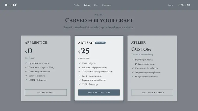 Grisaille Painting — Web · pricing