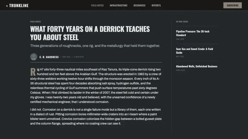 Gulf Oil Derrick Industrial — Web · article