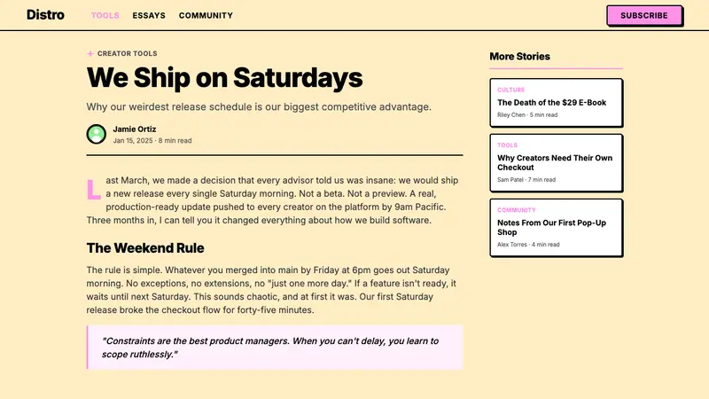 Gumroad Creator — Web · article
