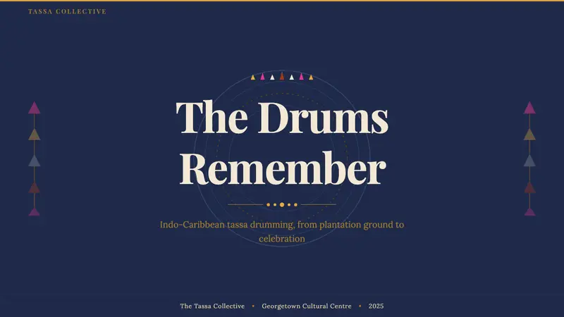 Guyanese Tassa Drum — Slides · cover